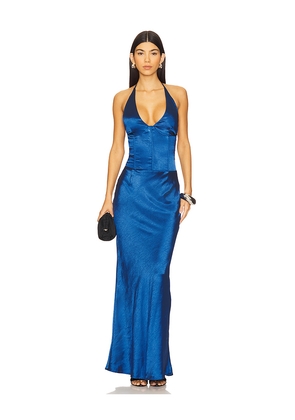 Runaway The Label Asada Maxi Dress in Blue. Size M. Also in XS, S, L, XL, XXL.