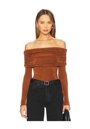 SEROYA Nora Top in Brown. Size S. Also in XS, L.