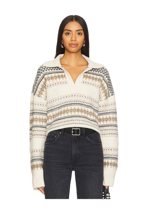 Tularosa Maliah Fairisle Sweater in Ivory. Size M. Also in XS, S, L.