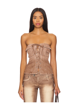 superdown Jasmine Tube Top in Brown. Size M. Also in L, XL, XS.