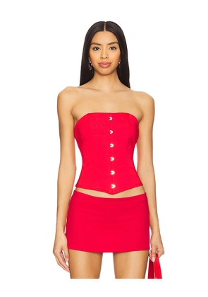 superdown Jordyn Corset Top in Red. Size M. Also in S, L, XL.