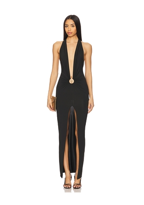 superdown Cambri Maxi Dress in Black. Size M. Also in L, S, XL, XS.