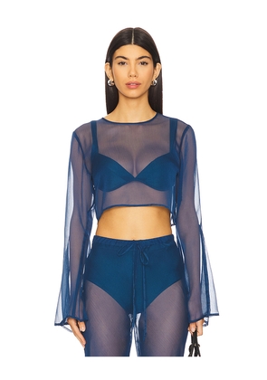 Shani Shemer Phoenix Crop Top in Blue. Size M. Also in L.