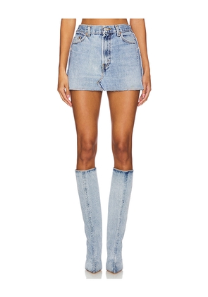 SAMI MIRO VINTAGE Porterhouse Mini Skirt in Denim-Light. Size S. Also in XS.