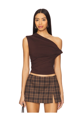 superdown Alessia Top in Chocolate. Size L. Also in XS, XXS.