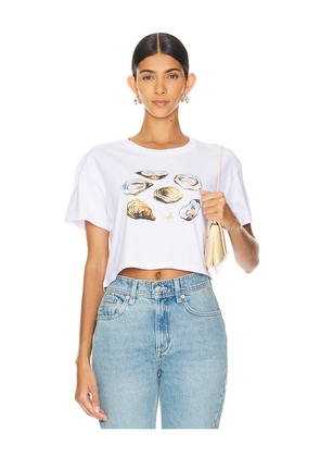 Polychrome Goods Oysters Crop Top in White. Size XL. Also in XS, S.