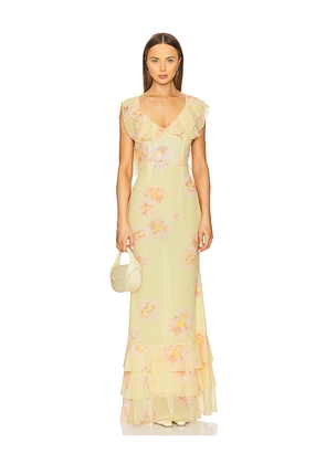 SAU LEE Gaia Dress in Yellow. Size 8. Also in 0.