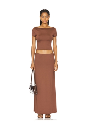 superdown Oaklyn Maxi Set in Brown. Size S. Also in M, L.