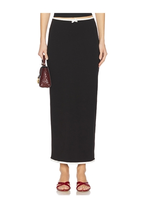 Rowen Rose Maxi Skirt in Black. Size 36/2. Also in 34/0, 38/4.