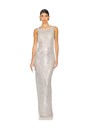 retrofete Asha Dress in Metallic Silver. Size XL. Also in L.