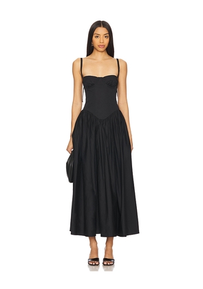 Tularosa Emma Midi Dress in Black. Size M. Also in XXS, L.