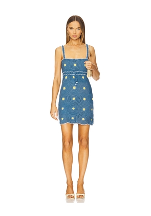 SAYLOR Aster Dress in Blue. Size M. Also in L, S.