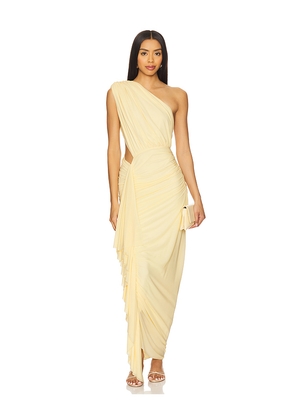 superdown Juliet Midi Dress in Lemon. Size M. Also in XXS, XS.