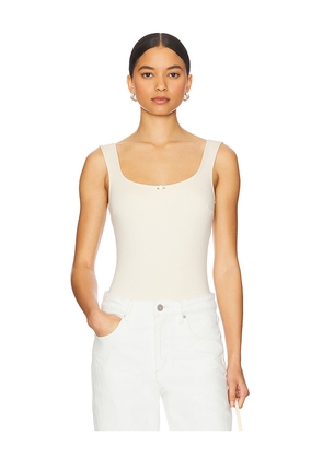 RAT BOI Scoop Back Bodysuit in Neutral. Size XS. Also in XL.