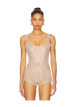 The Dolls House Starr Bodysuit in Neutral. Size M. Also in S, XS, L, XL/1X.