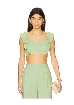 PEIXOTO Jocelyn Crop Top in Green. Size S. Also in M, XL, XS.