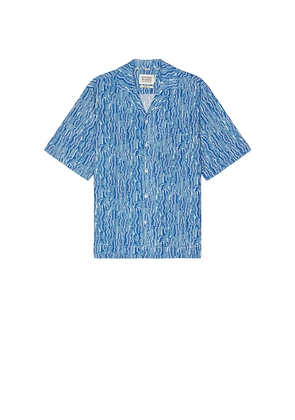 Scotch & Soda All Over Print Short Sleeve Shirt in Blue. Size S. Also in L.