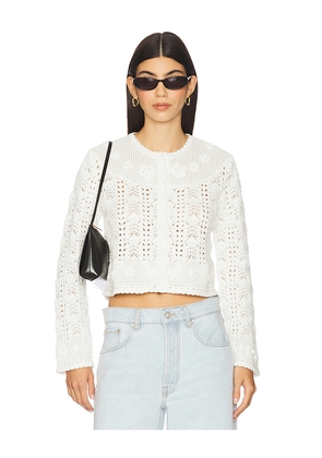 RIXO Kyra Cardigan in Ivory. Size XL. Also in S, XXS, L.