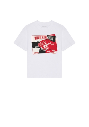 True Religion Torn SRS Tee in White. Size S. Also in M, XL/1X.