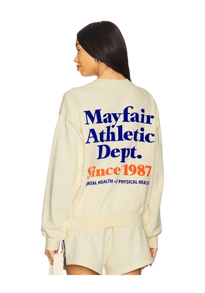 The Mayfair Group Mayfair Athletic Dept Crewneck in Yellow,Cream. Size S/M. Also in XS.