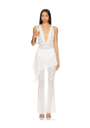 superdown Colson Pant Set in White. Size L. Also in XXS, XS, S, M, XL.