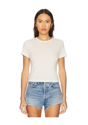 Rails Muse Pointelle Tee in Ivory. Size XL. Also in XS.
