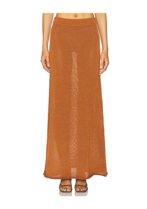 SNDYS Cali Maxi Skirt in Brick. Size M. Also in L, S, XL, XS.