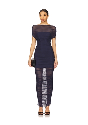 SEROYA Noel Midi Dress in Navy. Size M. Also in XXS, XS, S, L.