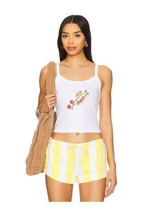 Polychrome Goods Tomato Tank in White. Size XL. Also in L.