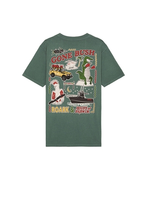 ROARK Hod Postcard Tee in Green. Size M. Also in L.
