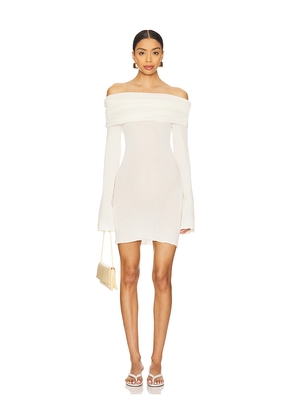 SEROYA Galli Mini Dress in Cream. Size M. Also in XS, S, L, XL.