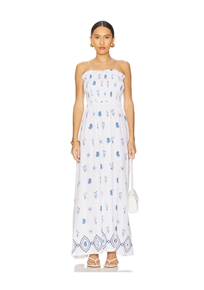 Seafolly Shirred Maxi Dress in White. Size M. Also in L.
