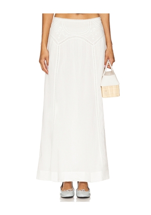 RIXO Vienne Skirt in White. Size M. Also in S, L, XL.