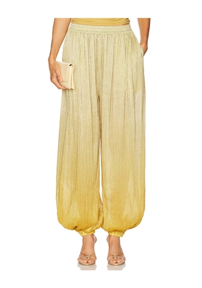 Ronny Kobo Dickens Pant in Metallic Gold. Size M. Also in S, XS, L.