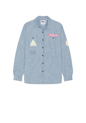 President's Kansas Shirt in Blue. Size S. Also in M.