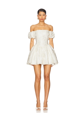 Runaway The Label Elodie Mini Dress in Ivory. Size M. Also in XS, S.