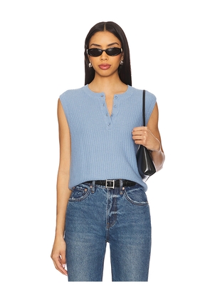 Stitches & Stripes Frampton Henley Vest in Baby Blue. Size S. Also in XS.