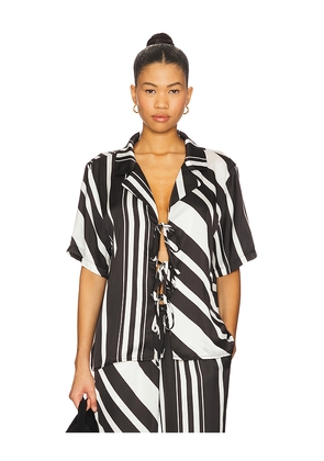 SNDYS Agnes Shirt in Black,White. Size M. Also in XXS, XS, S, L, XXL.