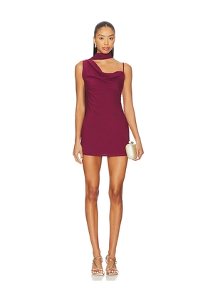 superdown Beatrice Drape Mini Dress in Purple. Size M. Also in XS, XXS, S, L, XL.