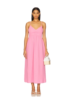 SUNDRY Gauze Tie Strap Dress in Pink. Size S. Also in XS.