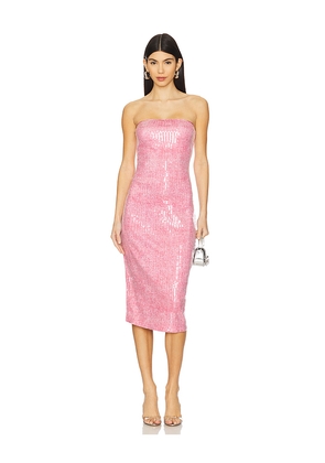 Susana Monaco Clear Sequin Knit Tube Dress in Pink. Size M. Also in XS, S.