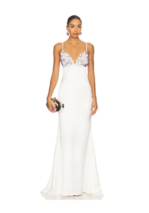 retrofete Oline Embroidered Dress in Ivory. Size XS. Also in M.