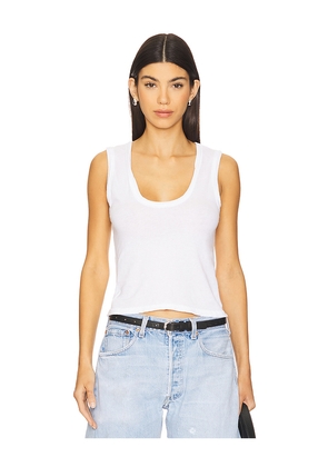 perfectwhitetee Khara Scoop Tank in White. Size S. Also in XS, M, L.