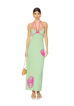 The Wolf Gang Espiral Knit Dress in Green. Size S. Also in XL, XS.