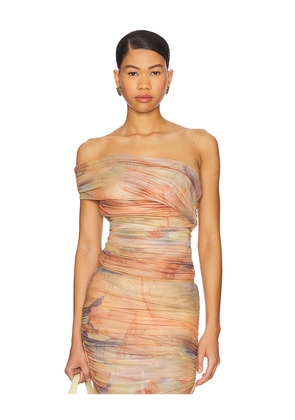 Ronny Kobo x REVOLVE Verna Top in Orange,Neutral. Size M. Also in XS, L.