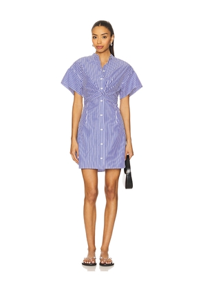 Rag & Bone Gretchen Stripe Poplin Dress in Navy. Size 2. Also in 4, 8.