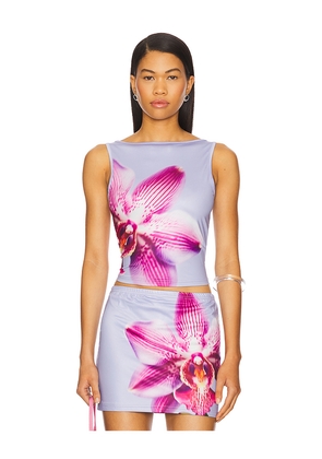 Runaway The Label Celeste Top in Fuchsia,Lavender. Size M. Also in XS, XL.