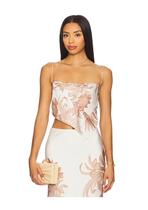 ROCOCO SAND Scarf Cowl Top in Ivory. Size M. Also in S, XS, XXS.