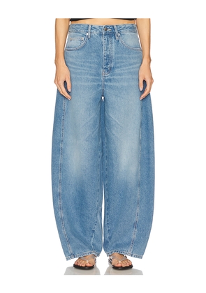 St. Agni Mid Rise Balloon Jeans in Blue. Size 26. Also in 25, 27, 28, 29, 30.