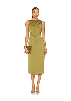 Theory Shoulder Drape Dress in Olive. Size 0. Also in 00.